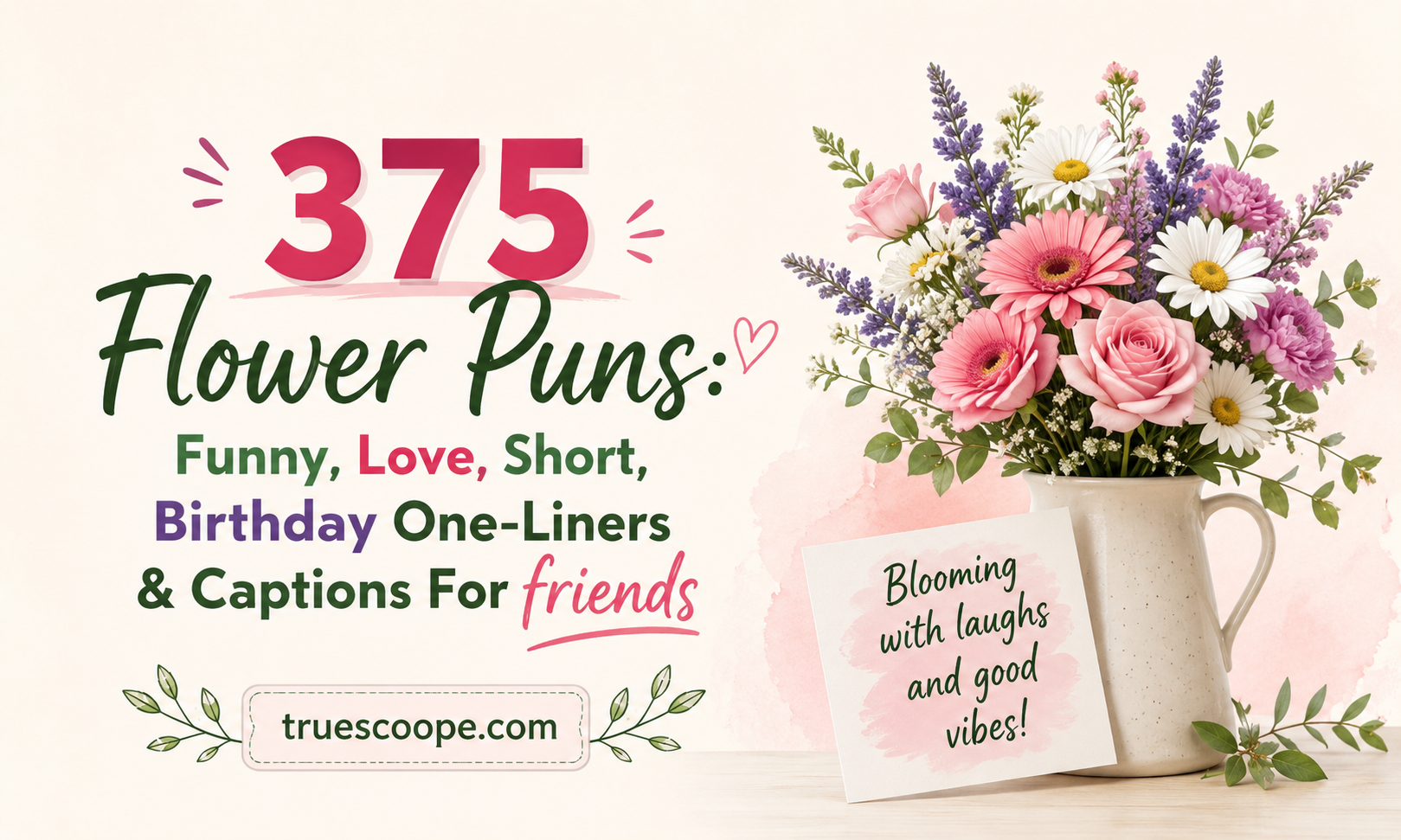 375 Flower Puns Funny, Love, Short, Birthday One-Liners & Captions For friends