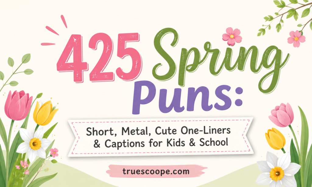 425 Spring Puns Short, Metal, Cute One-Liners & Captions for Kids & School