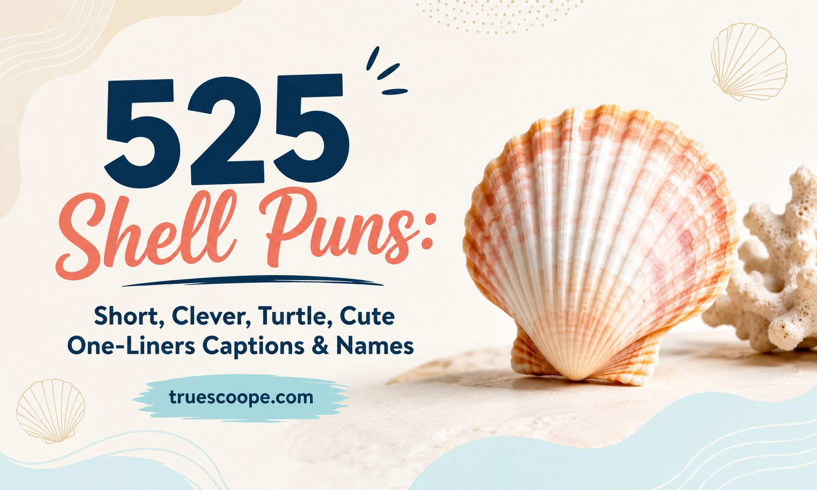 525 Shell Puns Short, Clever, Turtle, Cute One-Liners Captions & Names