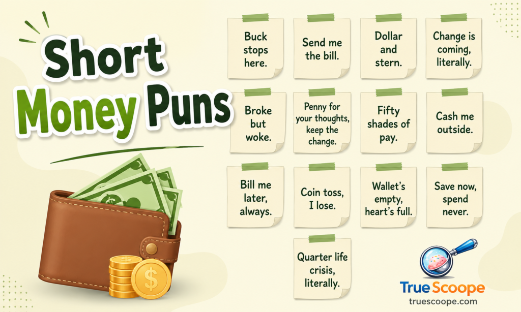 Short Money Puns ✨