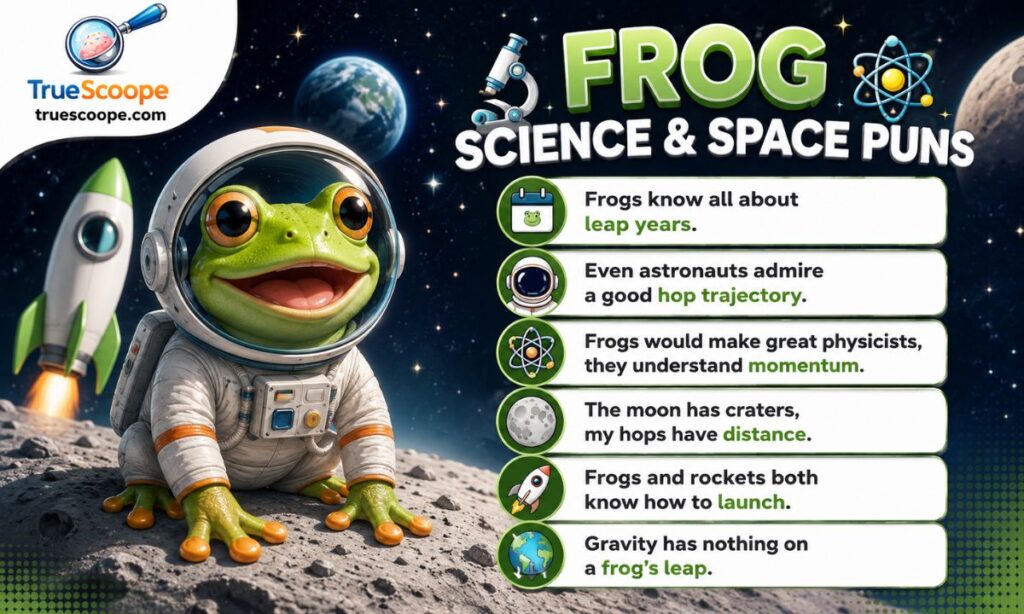 Frog Science & Space Puns 🔬