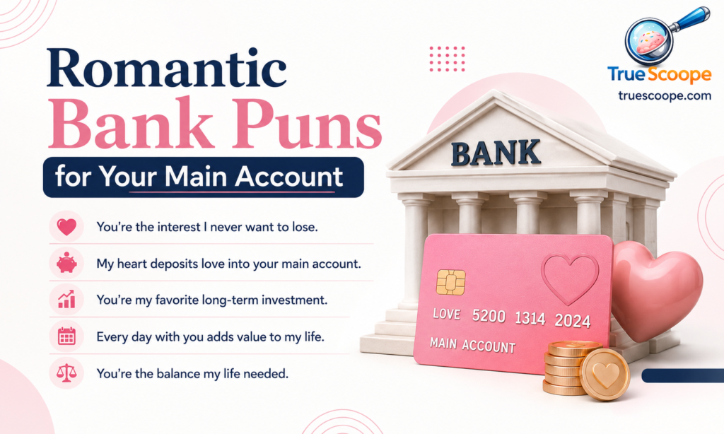 Romantic Bank Puns for Your Main Account ❤️