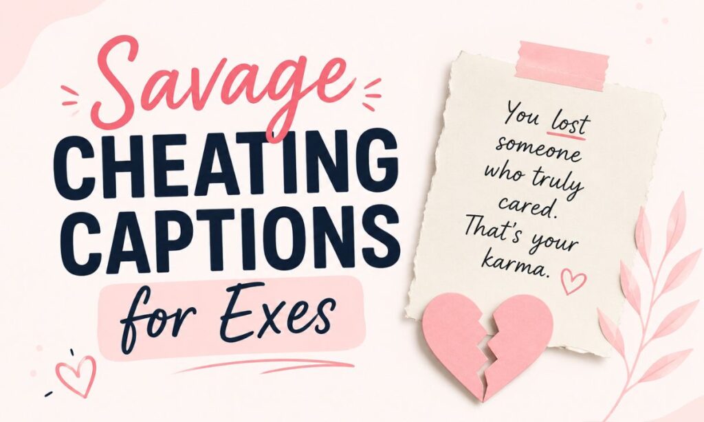 Savage Cheating Captions for Exes