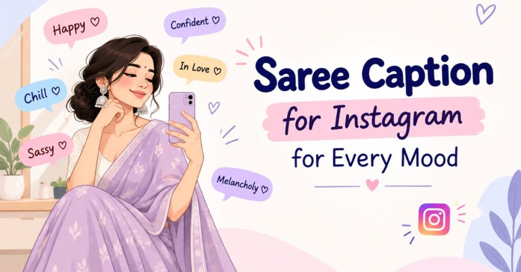 Stylish Saree Caption for Instagram 