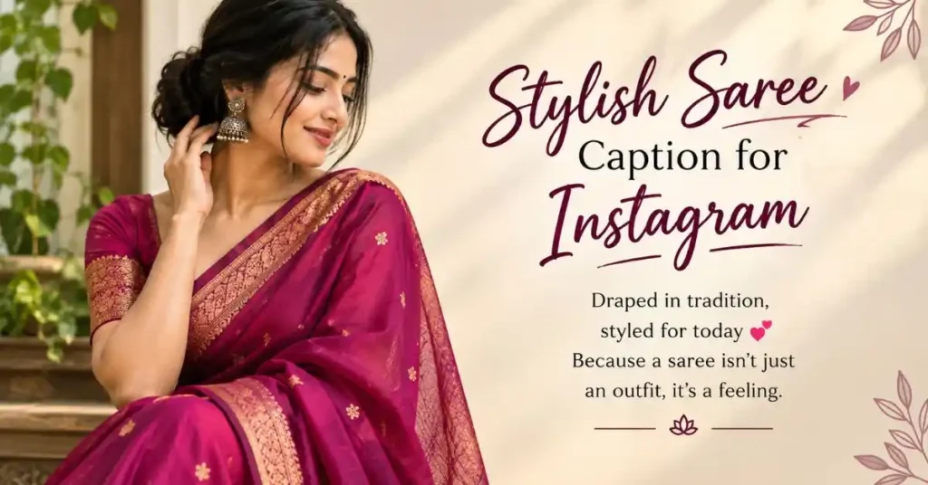 Stylish Saree Caption for Instagram 