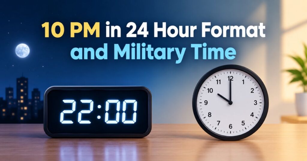 10 PM in 24 Hour Format and Military Time