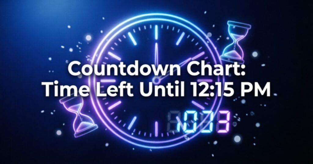 Countdown Chart Time Left Until 1215 PM