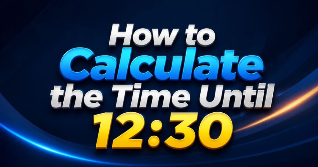How to Calculate the Time Until 1230