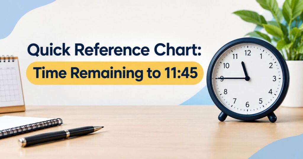 Quick Reference Chart Time Remaining to 1145