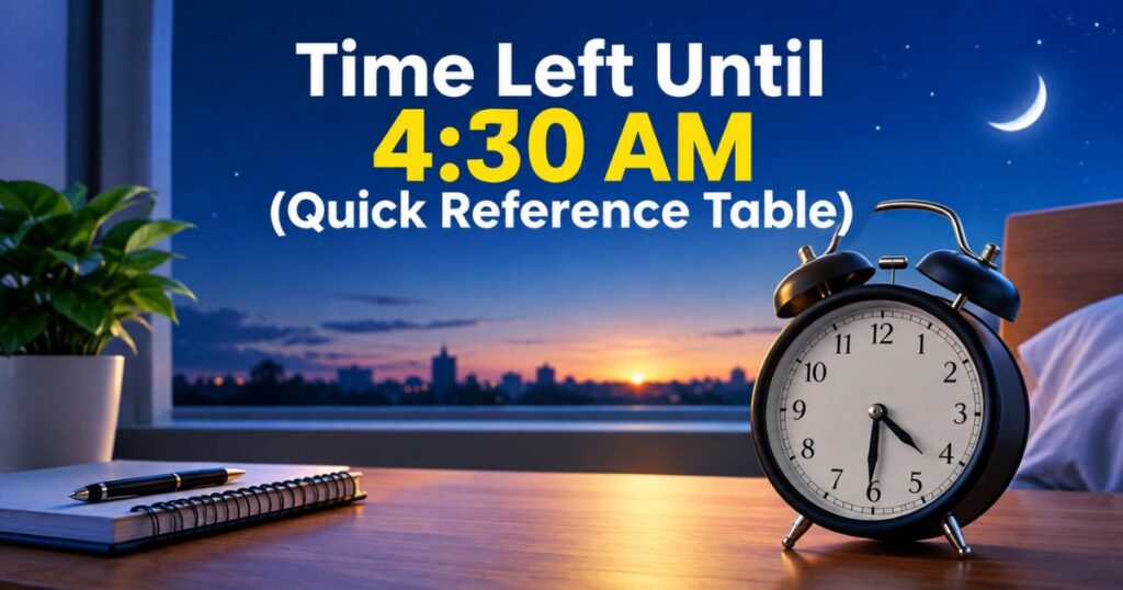 Time Left Until 430 AM (Quick Reference Table)