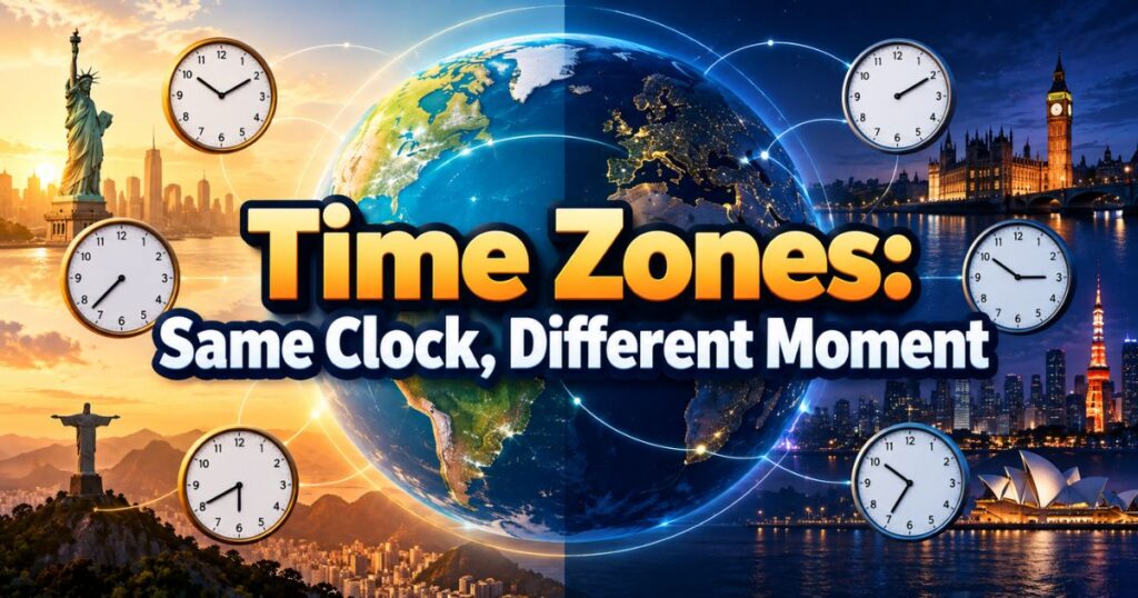 Time Zones Same Clock, Different Moment